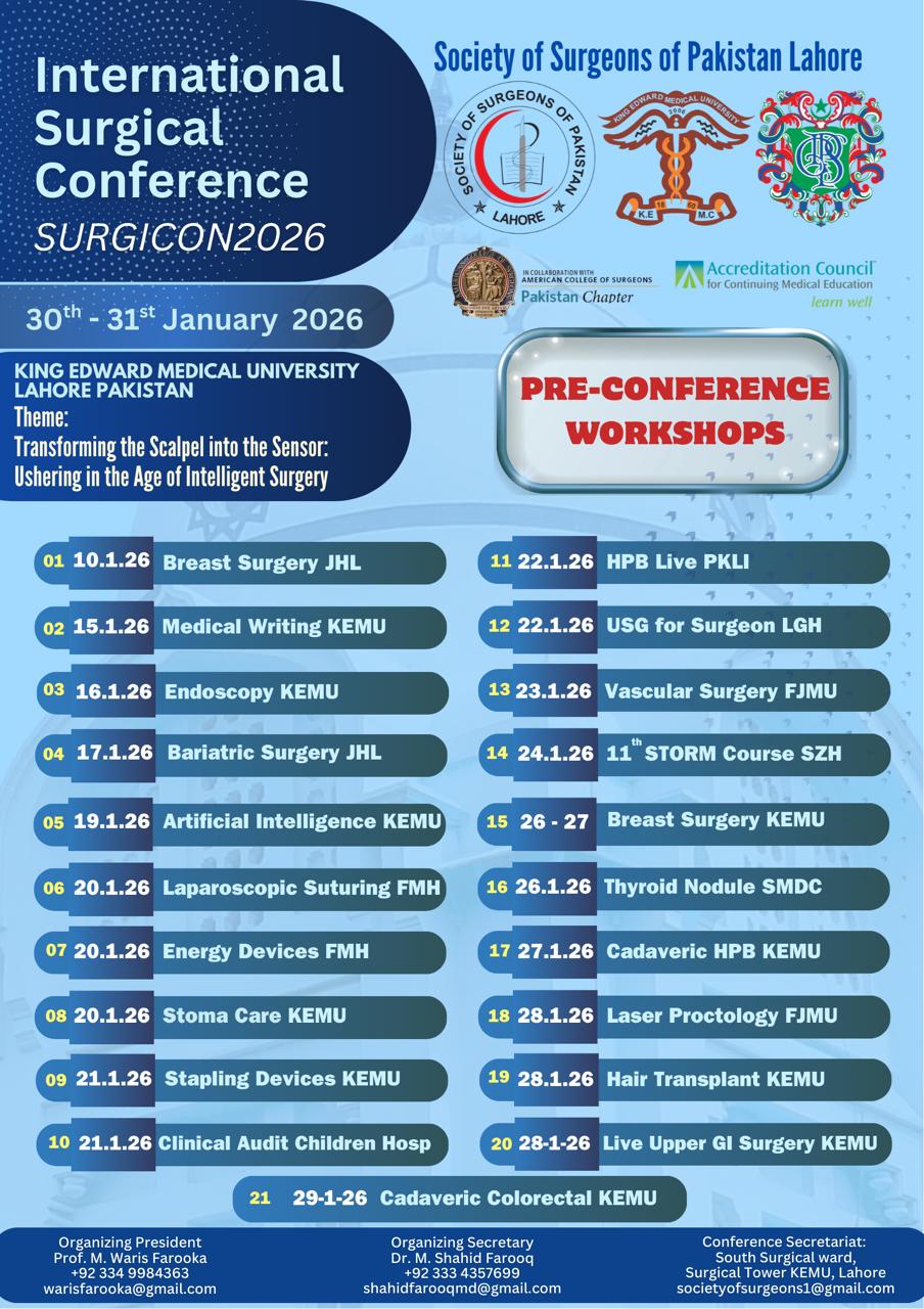 International Surgical Conference – SURGICON 20216 30TH – 31ST January 2026